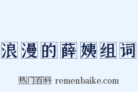 浪漫的薛姨组词是什么意思的图片